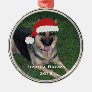 De Metal Ornamento do german shepherd do Natal