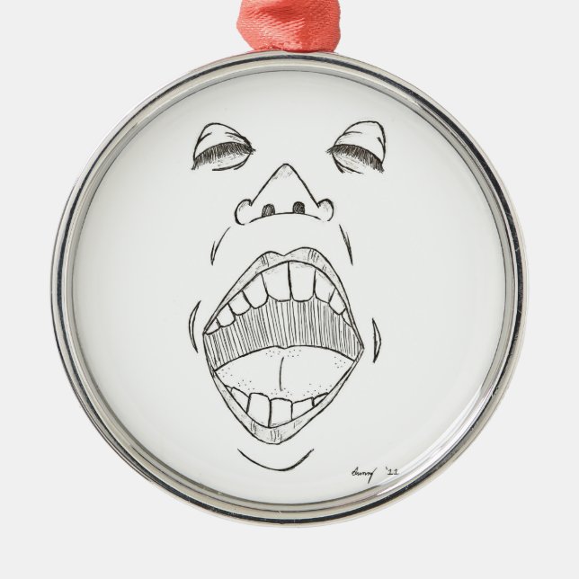 De Metal Ornamento do "grito" (Frente)