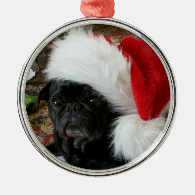De Metal Ornamento do Pug (Frente)
