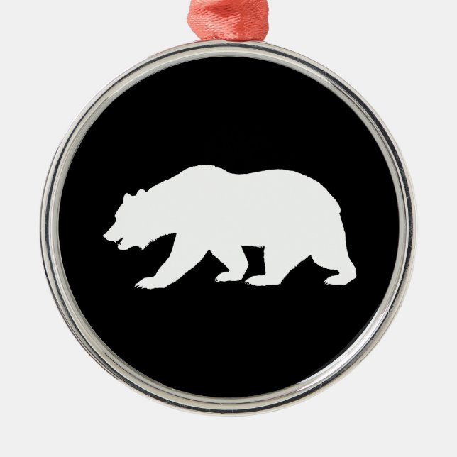 De Metal Ornamento do Urso Grizzly (Frente)