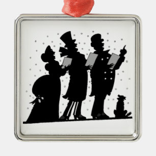 De Metal Ornamento dos Carolers do Natal