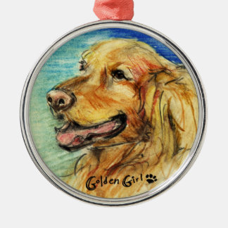De Metal Ornamento dourado da menina