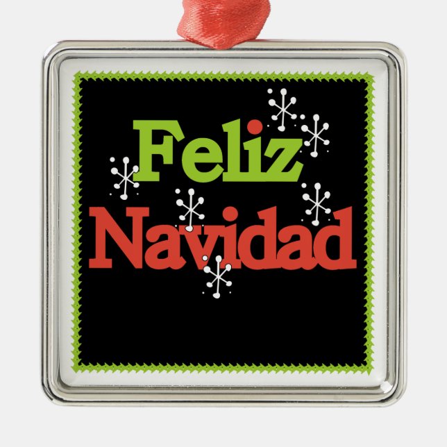 De Metal Ornamento Feliz Navidad (Frente)