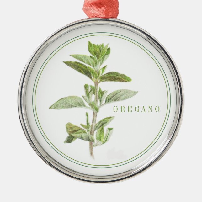 De Metal Ornamento FRESH OREGANO Premium Round (Frente)