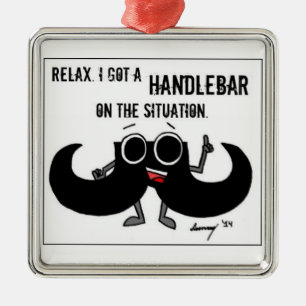 De Metal Ornamento "HANDLEBAR SOBRE A SITUAÇÃO"