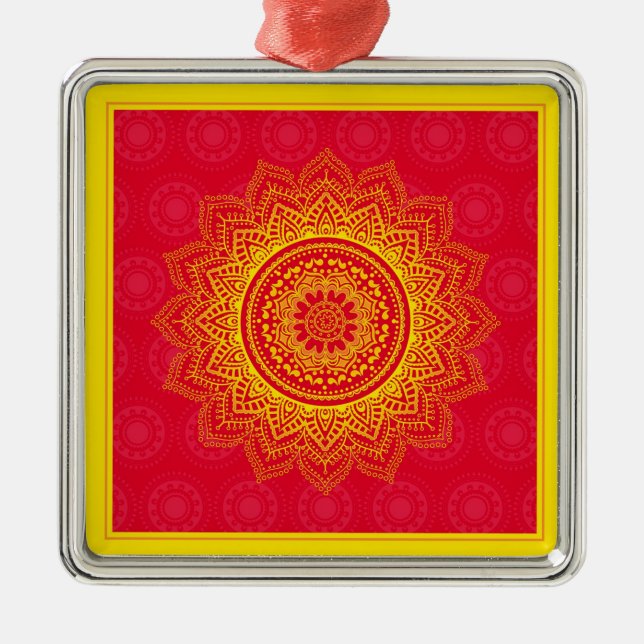 De Metal ornamento indiano (Frente)