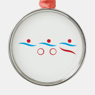 De Metal Ornamento legal do logotipo Triathlon moderno