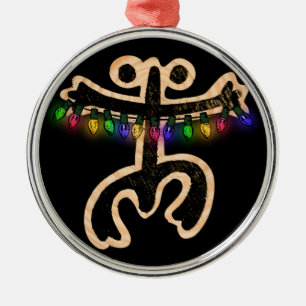 De Metal Ornamento Metálico Xmas Coqui Taino