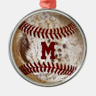 De Metal Ornamento Monogrammed legal do basebol