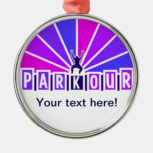De Metal Ornamento PARKOUR - personalizar (Frente)