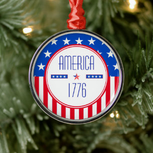 De Metal Ornamento Patriótico Americano 1776