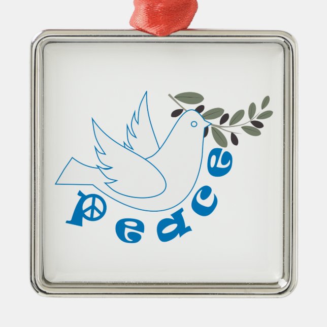 De Metal Ornamento personalizado da paz (Frente)
