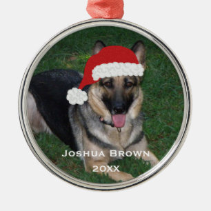 De Metal Ornamento personalizado do german shepherd do