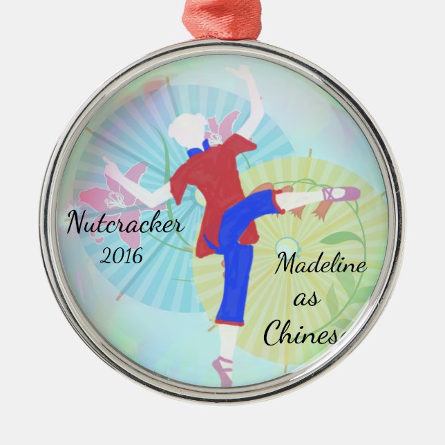 De Metal Ornamento personalizado do Nutcracker - dança do (Frente)