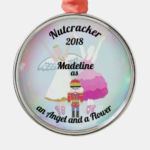 De Metal Ornamento personalizado do Nutcracker - flor e