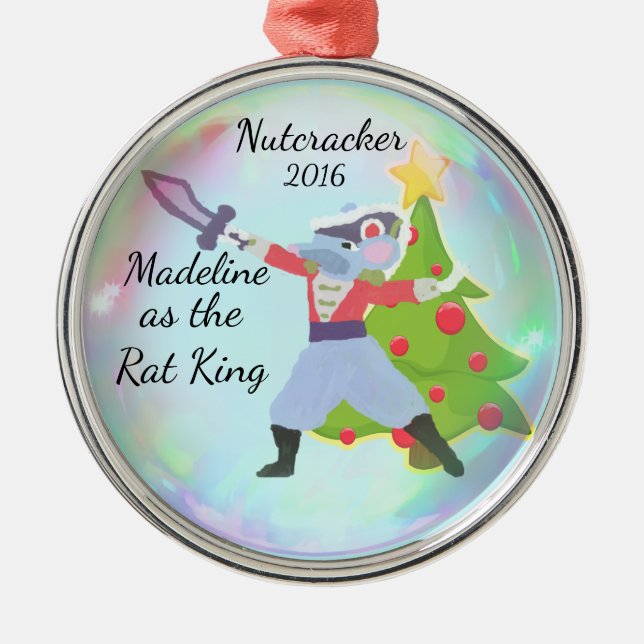 De Metal Ornamento personalizado do Nutcracker - rei do (Frente)