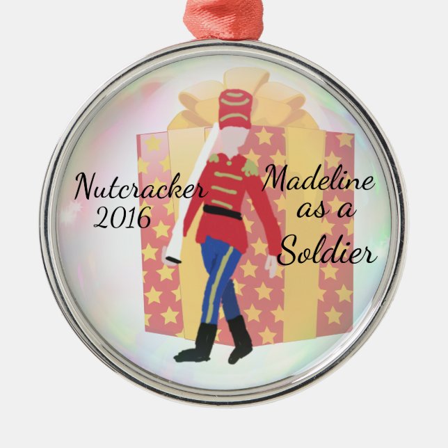 De Metal Ornamento personalizado do Nutcracker - soldado (Frente)