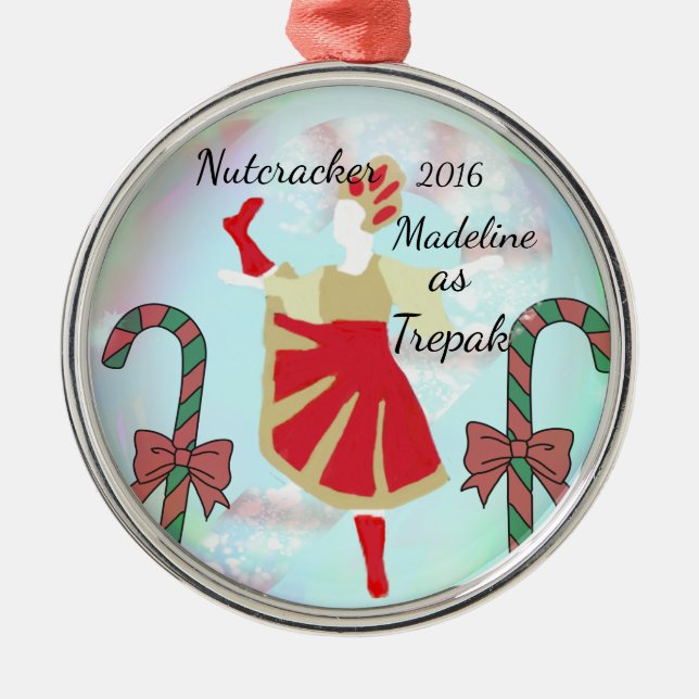 De Metal Ornamento personalizado do Nutcracker - Trepak (Frente)