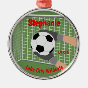 De Metal Ornamento personalizado Goalie do futebol
