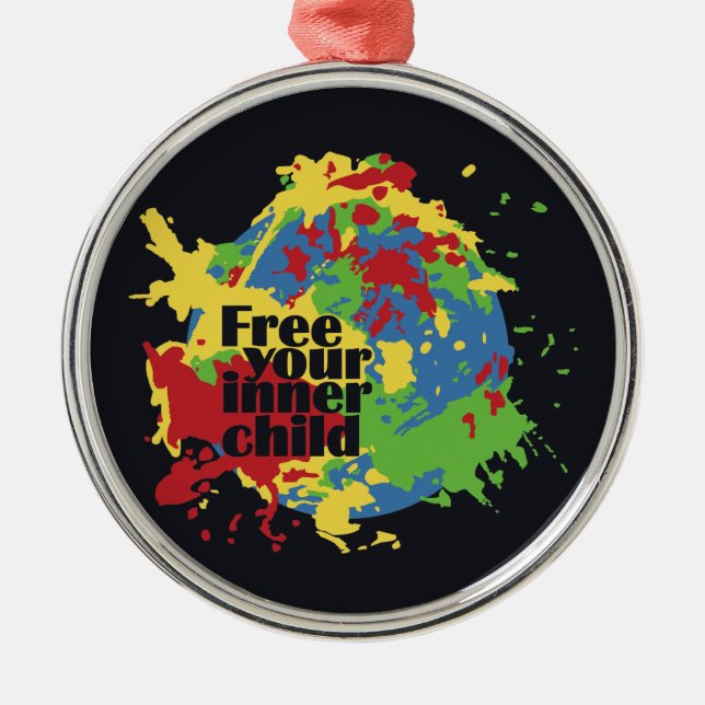 De Metal ornamento personalizado INNER CHILD (Frente)