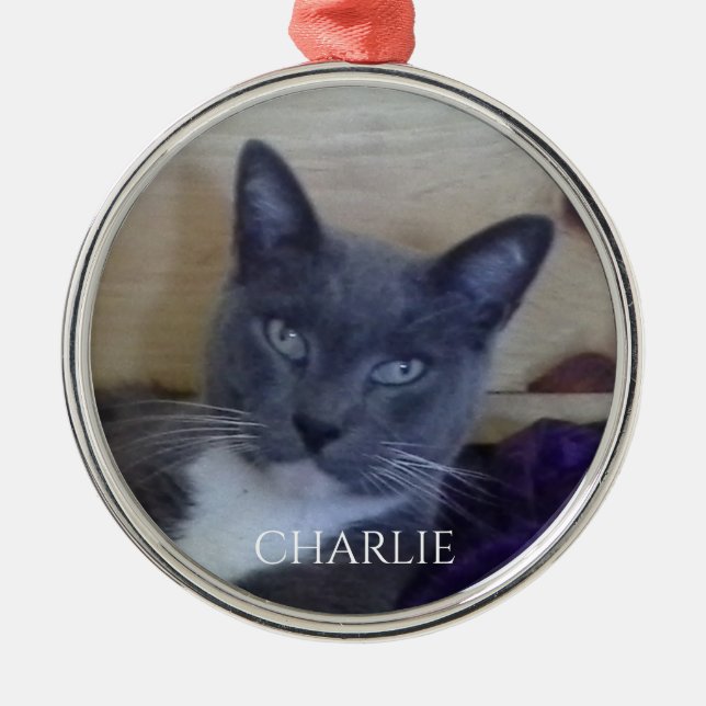 De Metal Ornamento Pet LOVE Premium Round (Frente)