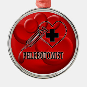 DE METAL ORNAMENTO PHLEBOTOMIST DO SANGUE - VENIPUNCTURIST