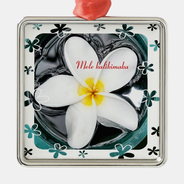 De Metal Ornamento Plumeria (Frente)