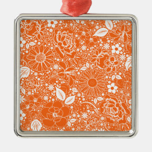 De Metal Ornamento Premium Laranja Sq