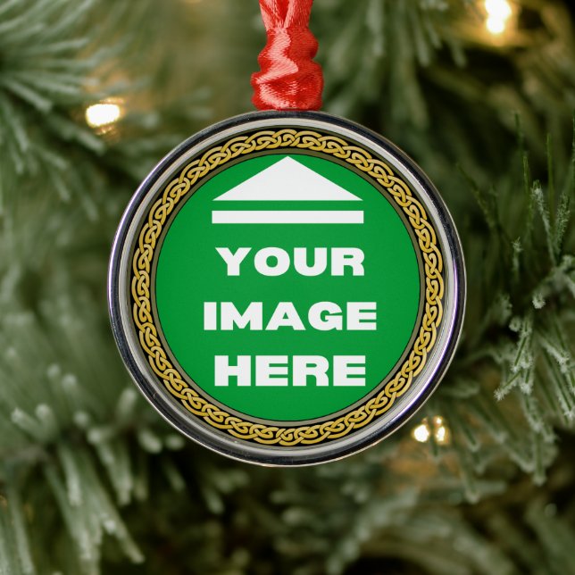 De Metal Ornamento Premium - Personalizado - Adicionar Imag (Árvore)