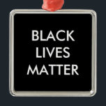 De Metal Ornamento preto da matéria das vidas<br><div class="desc">Para lembrar todos que matéria preta das vidas este Natal.</div>