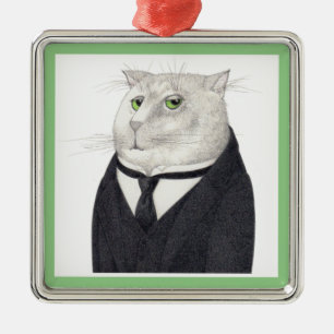 De Metal Ornamento Quadrado BUTLER CAT Premium