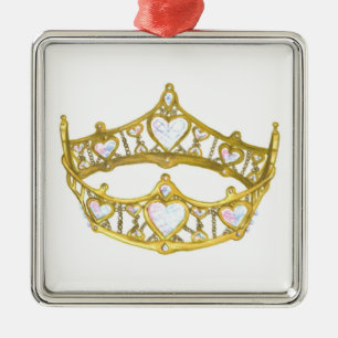 De Metal Ornamento quadrado da Rainha dos Corações