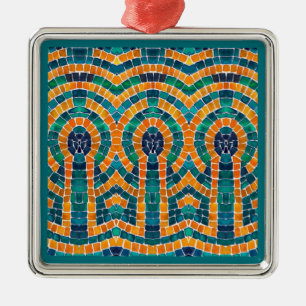 De Metal Ornamento Quadrado Dourado ICONS MOSAIC Premium