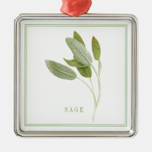 De Metal Ornamento Quadrado Premium SAGE FRESH