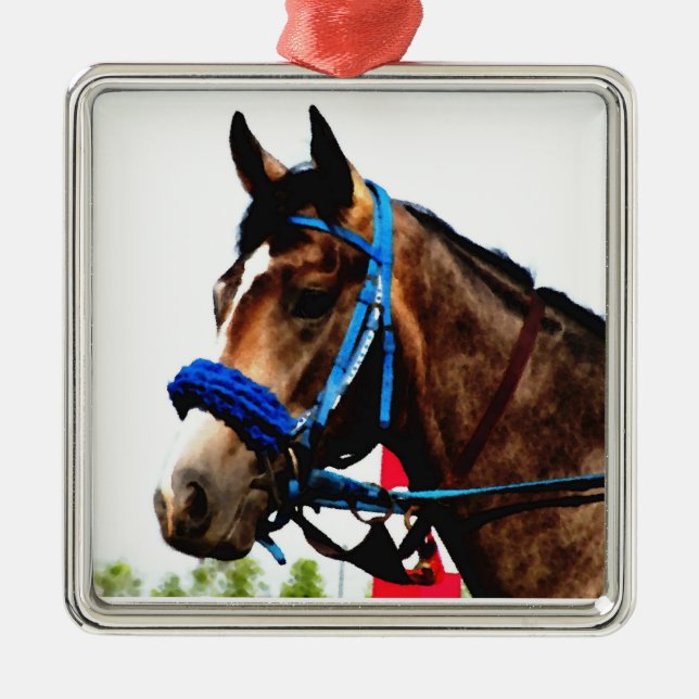 De Metal Ornamento Race Horse (Frente)