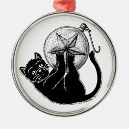 De Metal Ornamento redondo do gatinho do ornamento