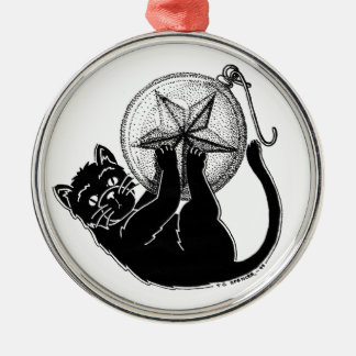 De Metal Ornamento redondo do gatinho do ornamento
