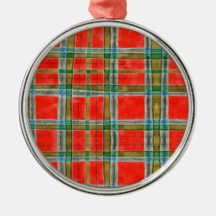 DE METAL ORNAMENTO REDONDO PREMIUM MAC BAIN TARTAN