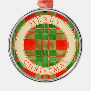 DE METAL ORNAMENTO REDONDO PREMIUM MAC GREGOR TARTAN + TEXT