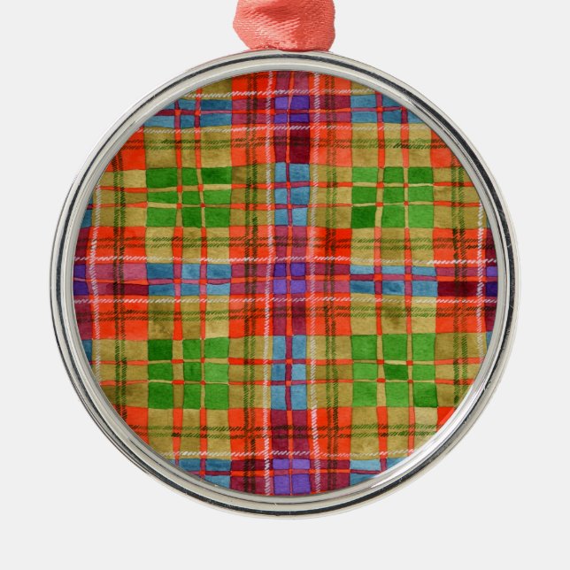 DE METAL ORNAMENTO REDONDO PREMIUM TARTAN MAC RAE (Frente)