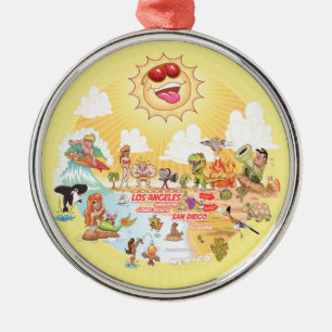De Metal Ornamento Sunshine do Sul da Califórnia
