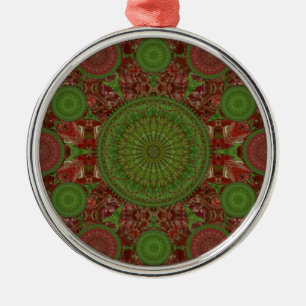 De Metal Ornamento vermelho da disposição da mandala do