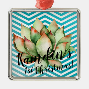 De Metal Ornamento XMAS Personalizado Boho Cactos Cactus Su