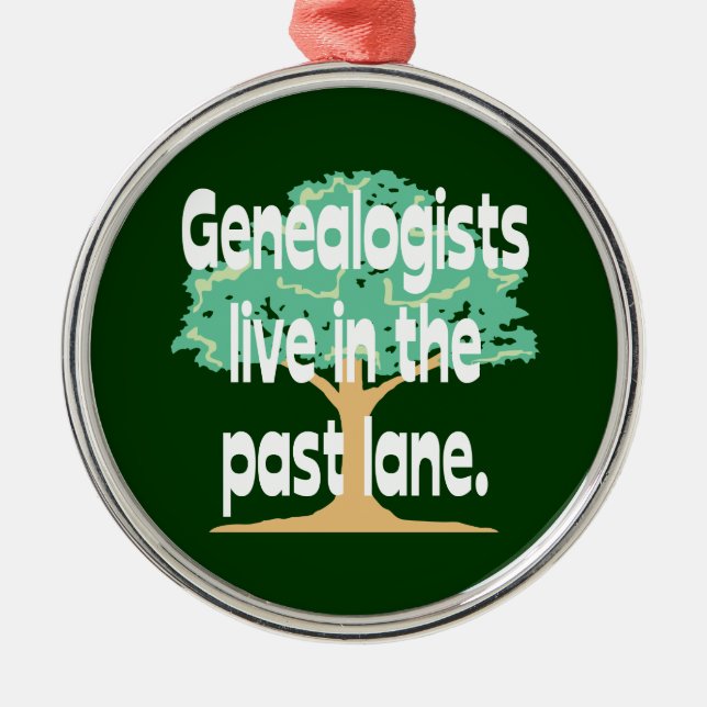 De Metal Os Genealogists vivem no ornamento passado da (Frente)