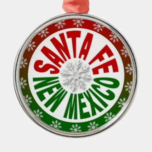 De Metal Papais noeis Fe Novo México ornamento vermelho ve