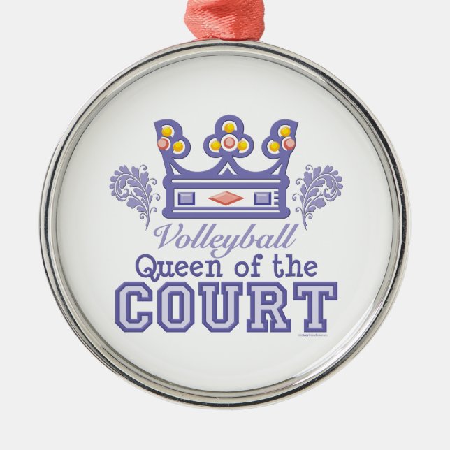 De Metal Rainha do ornamento do voleibol da corte (Frente)