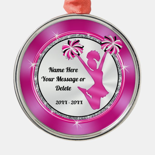 De Metal Rosa bonito super ornamento personalizado do (Frente)