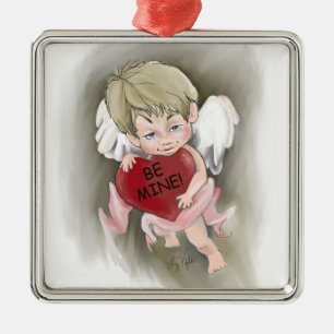 De Metal Ser Ornamento Quadrado Premium com Namorados Mim