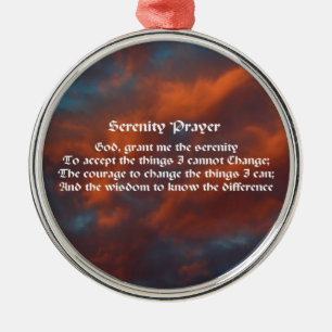 De Metal Serenity Prayer Morning Sky - Ornamento Inspiracio