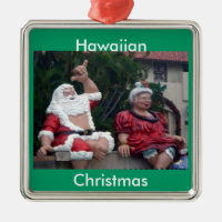 Sr. e Sra. havaianos Papai noel Ornamento